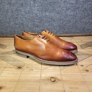 Magnanni Belago Wholecut Oxford Shoes Mens 9 Cognac Leather Bologna Spain